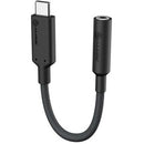 Alogic Elements Pro 10cm Usb-c To 3.5mm Audio Adapter Black
