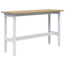 Modella II Narrow Leaner 1800x600 Classic Oak Top White Frame