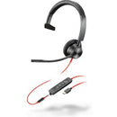 Poly Blackwire 3315 Monaural Usb-c Headset +3.5mm Plug +Usb-c/a Adapter