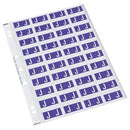 Codafile Lateral File Labels Alpha Letter J 25mm Sheet 40