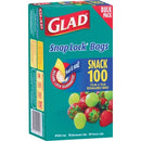 Glad Snaplock Storage Bags Resealable 150 x 90mm Pack 100