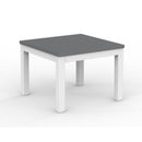 Cubit Coffee Table 600Wx600D Silver Top / White Frame