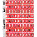 Filecorp C-Ezi Lateral File Labels Number 8 24 x 31mm Salmon Sheet 40