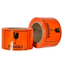 Rip Stick Label Fragile 72 x 100mm Orange Roll 660