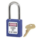 Master Lock Safety Padlock Steel Shackle Blue