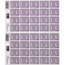 Filecorp C-Ezi Lateral File Labels Alpha Letter L 24 x 31mm Grey Sheet 40