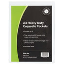 OSC Copysafe Sheet Protector Pockets Heavy Duty Unpunched A4 Pack 5