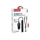 Promate 33w Car Charger With Lightning & Usb-c Cable Usb-a Port