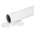 Mailing Tube 550 x 76 x 1.5mm White Kraft