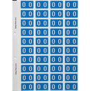 Filecorp ColourFind Lateral File Labels Alpha Letter O 25 x 42mm Blue Sheet 40