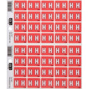 Filecorp C-Ezi Lateral File Labels Alpha Letter H 24 x 31mm Salmon Sheet40