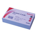 Esselte System Cards Ruled 127 x 76mm (5 x 3) Blue Pack 100
