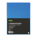 Okin L Shaped Pockets Heavy Duty A4 Blue Pack 12