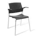 550 Chair 4 Leg With Arms Black