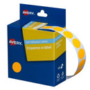 Avery Dot Stickers Dispenser 937300 14mm Round Fluoro Orange Pack 700