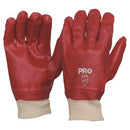 Prochoice 27cm Red Pvc / Knit Wrist Gloves Large