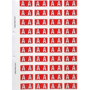 Filecorp ColourFind Lateral File Labels Alpha Letter A 25 x 42mm Red Sheet 40