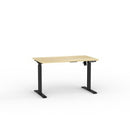 Haven Boost Electric Desk 1200x700 Atlantic Oak Top Black Frame