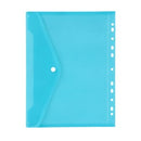 Marbig Binder Document Wallet Button Closure A4 Blue