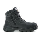 Bison Tor Zip Side Lace Up Boot Black Black-13