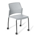 Punch Chair Black 4-leg On Castors