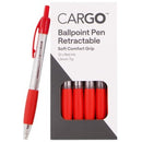 Cargo Ballpoint Pen Retractable Grip Medium 1.0mm Red Box 12