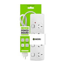 Moki Powerboard 4 Socket & Switch White