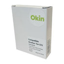 Okin Compatible Labelling Tape TZe-221 9mm x 8m Black On White