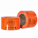 Rip Stick Label Top Stow 72 x 100mm Orange Roll 660