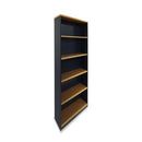 Delta Bookcase 900Wx1800H Beech / Charcoal