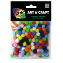 5 Star Pom Poms Mini 10mm Assorted Colours Pack 200