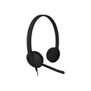 Logitech Headset H340 Wired Stereo USB with Noise Cancelling Microphone