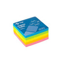 NXP Self Adhesive Sticky Notes Removable Memo Cube 76 x 76mm Bright Colours 400 Sheets