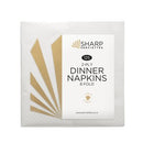 Sharp Lunch Napkins 8 Fold 1 Ply White Carton 1500