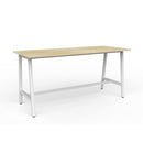 Cubit Bar Leaner 2200wx900d Atlantic Oak Top/white Frame