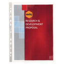 Marbig Copysafe Sheet Protector Pockets Medium Weight With Silver Strip A4 50 Micron Box 100