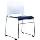 Maxim Meeting / Visitor Chair Sled Base White/Chrome - Stylish Comfort for Every Occasion