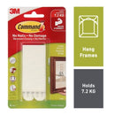 3M Command Picture Hanging Strips Large White Pack 4