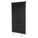 Floor Partition Double Sided & Pinnable 900Wx1200Hmm Charcoal Grey Fabric