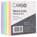 Cargo Memo Cube Refill Small Half Size Assorted Colours