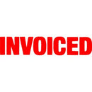 X-Stamper Self-Inking Stamp 'Invoiced' Red