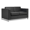 Carlo Black Vinyl Lounge 2 Seater