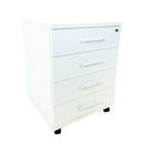 Sonic Mobile Pedestal 4 Drawer 478Wx640Hmm White