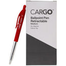 Cargo Ballpoint Pen Retractable Medium 1.0mm Red Box 12