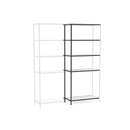 Kubix Shelving Middle Section Black Frame White Shelves