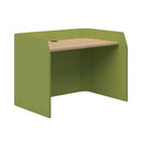 Sonic Focus Desk Acoustic 850h x 1200l x 800d Banana Green Classic Oak