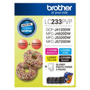 Brother Inkjet Ink Cartridge Photo Paper 4x6 LC233 4 Colour Value Pack