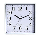 Carven Wall Clock Glass Face Square 25cm White