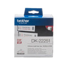Brother Labelling Tape Continuous Length Paper QL DK-22251 62mm x 15.24mBlack/Red On White