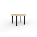 Cubit Round Meeting Table 1200Dia Atlantic Oak Top / Black Frame
